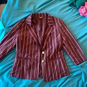 Striped Crop Blazer